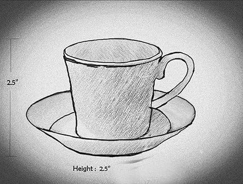 Miniatura 5 de Lorren Home - Juego de café expreso de 2 onzas para 6 unidades, color dorado floral