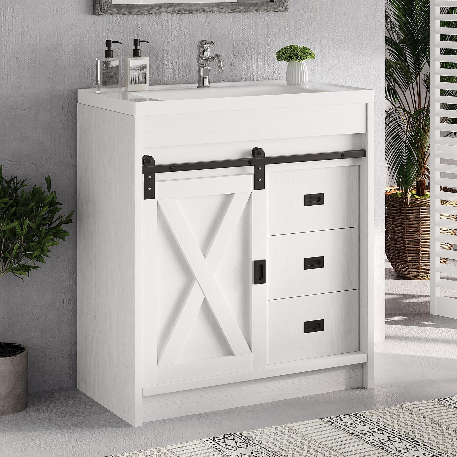 4ever2buy 30 Farmhouse Bathroom Vanity