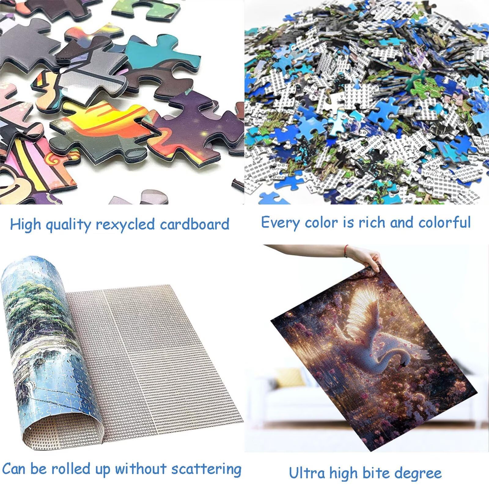 Puzzle 4000 elementów łabędź puzzle dla dorosłych kwiaty 141 x 87 cm Unikalne rzemiosło klasyczne drewniane układanka 3D do rodzinnych gier biznesowych, układanka do samodzielnego wykonania nawet do