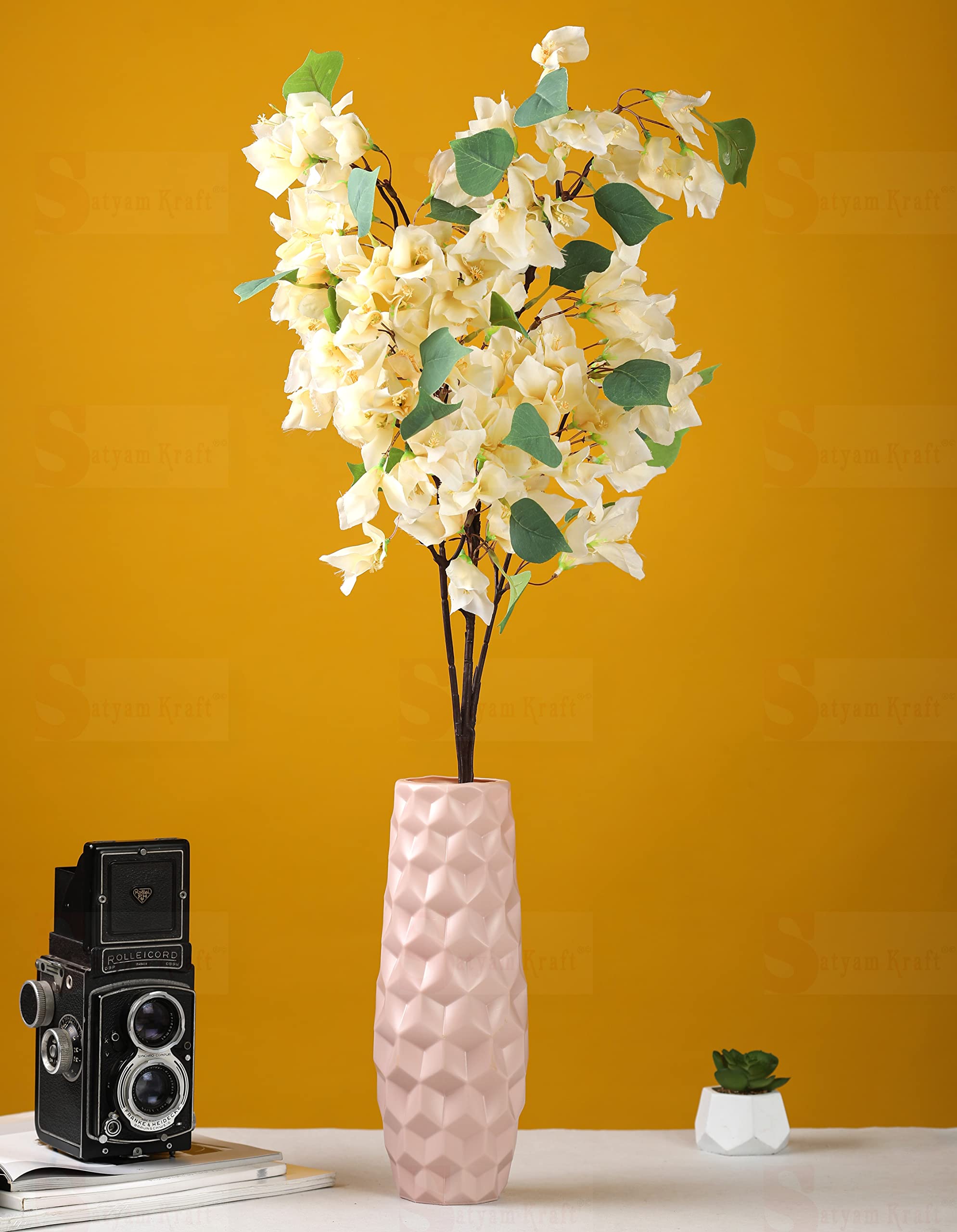SATYAM KRAFT 1 Pcs Artificial Bougainvillea Plant Flowers for Christmas,Home, Bedroom, Balcony, Living Room, Table, Wedding Decoration,Valentine,Decor, Festivals (Without Vase Pot)(White) (B0B5LJ4TD8) Amazon Price History, Amazon Price Tracker