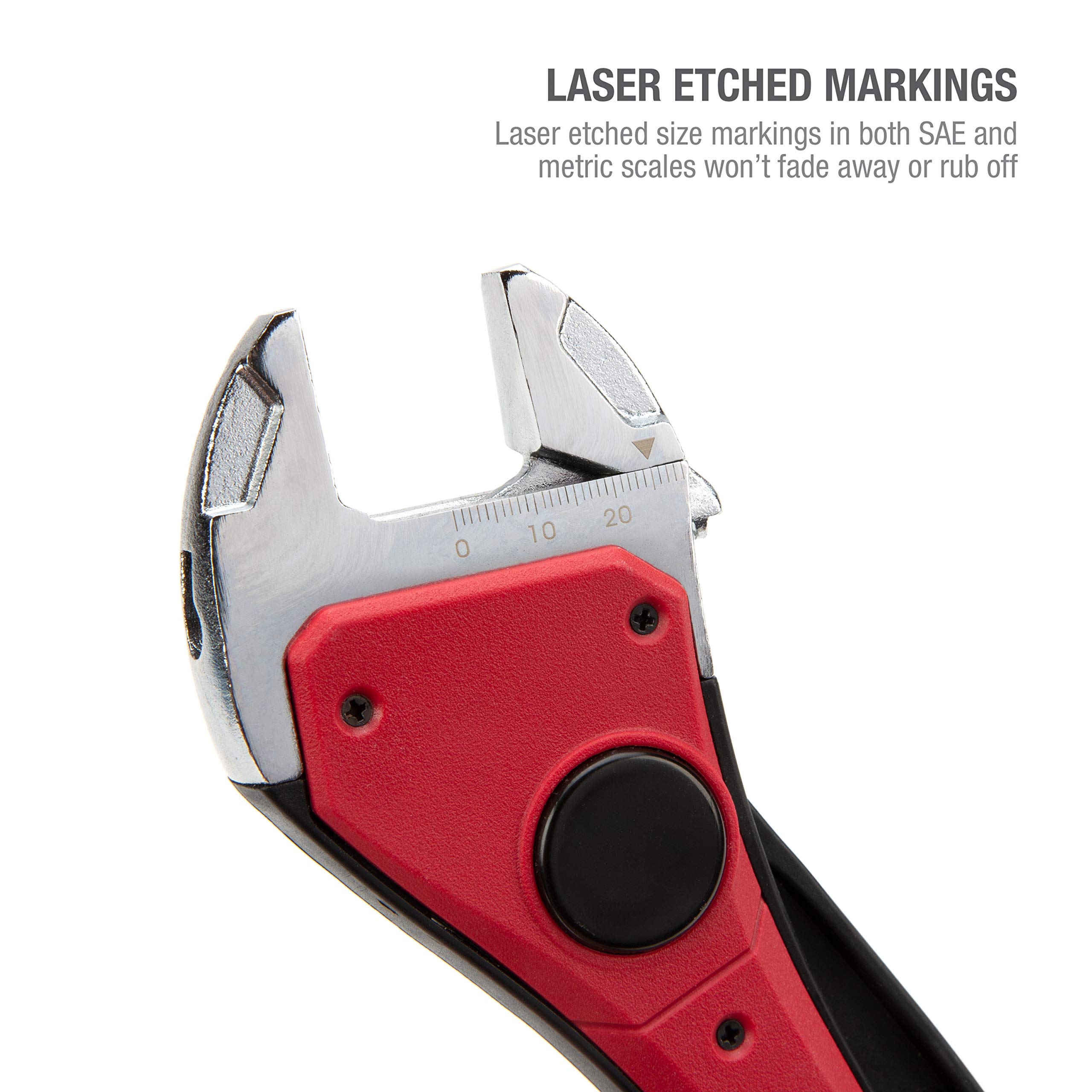 BAUNVB 3 Pack Adjustable Wrench Set, 8-inch 10-inch 12-inch Wrench With - View #8