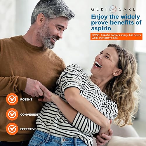 Miniatura 6 de Geri-Care Pharmaceutical Corp. Aspirina con recubrimiento entérico de 325 mg, comprimidos, 100 unidades (paquete de 1)