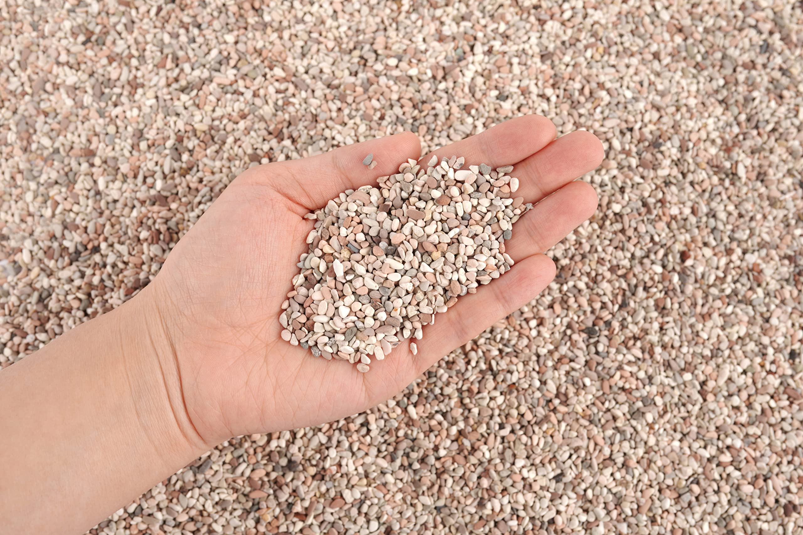 LANDEN Betanu Aquascape Sable pour paysage d'aquarium, gravier cosmétique naturel, sable décoratif pour aquarium, gravier de couleur claire de 2 à 3 mm, 2 L (3,2 kg)