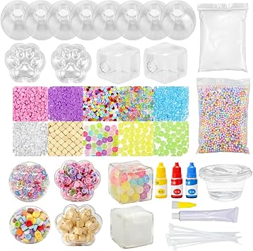 DIY Stress Ball Making Kit - 12 TPR Skins - Immersive Asmr Ball Squishy kit- Craft Kits Stress Balls - Handmade Make Your Own Fidget Stress Balls Kit for Adults - Crunchy Relaxing