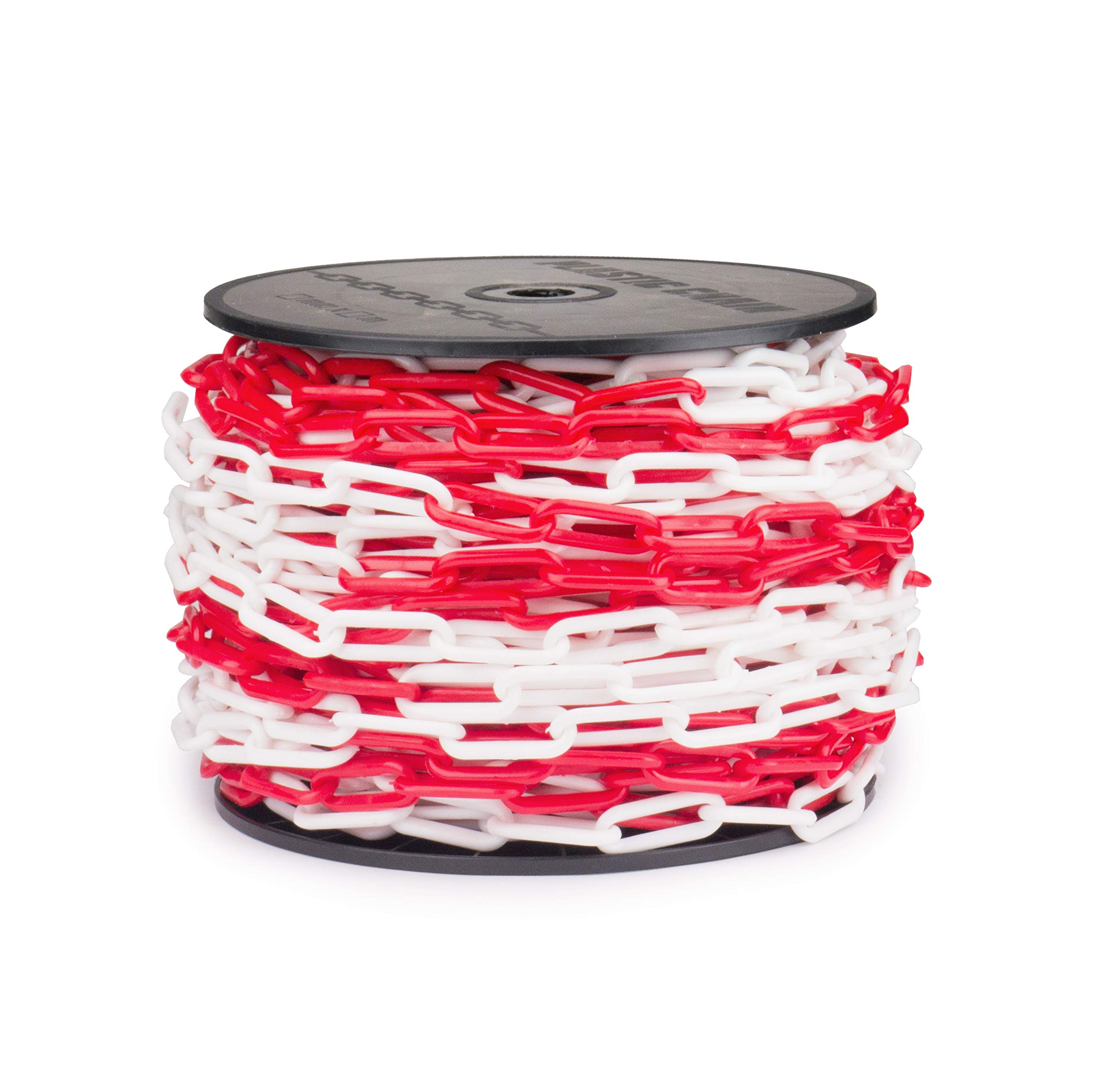Marwotec 25 Meter Kunststoffkette rot weiß 6mm auf Rolle Absperrkette rot weiß aus Kunststoff ideale Kette zum Absperren von Flächen, gut sichtbar, stabil und handhabbar von Marwotec aus Deutschland