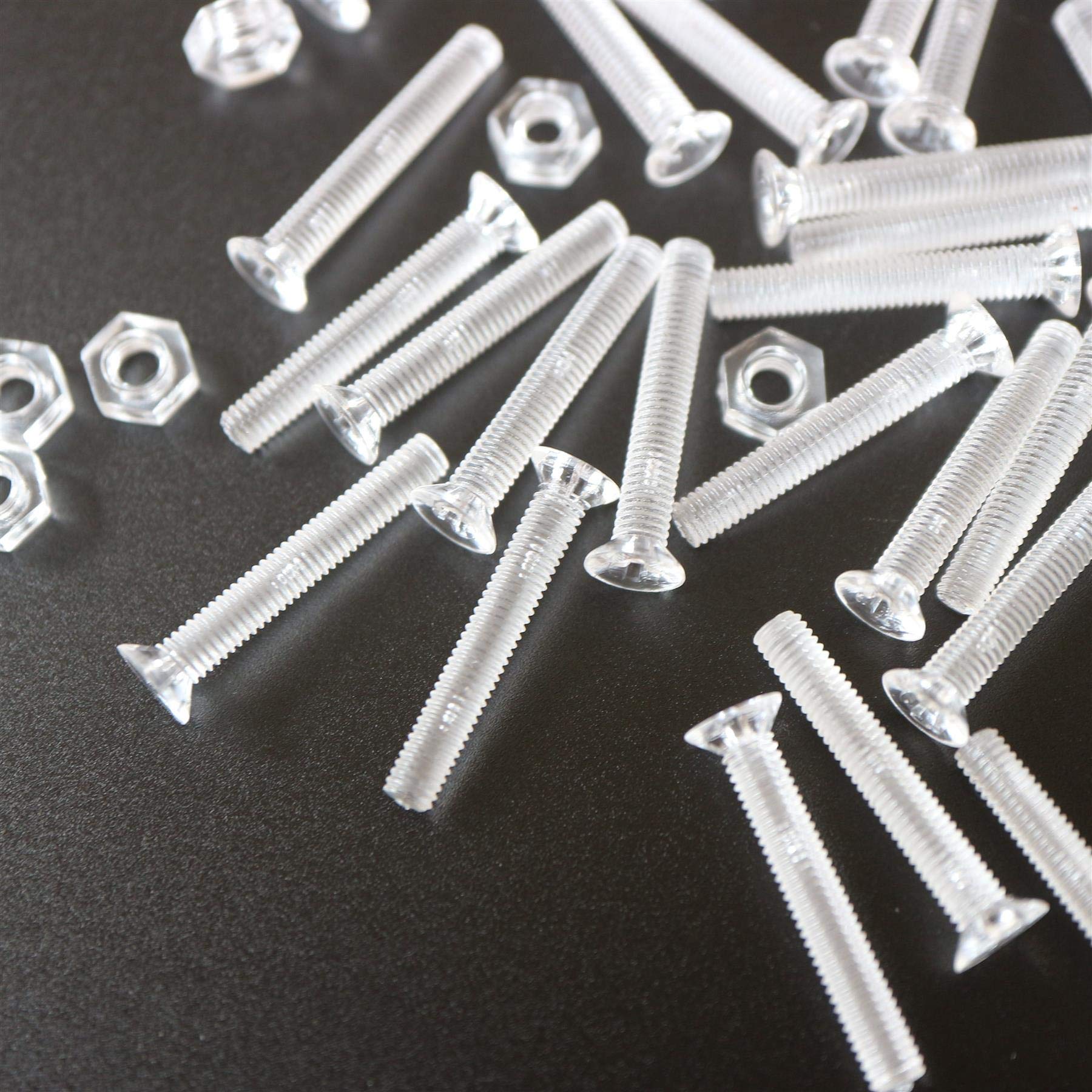 20 X Dadi E Bulloni Svasati A Croce, Plastica Acrilica Trasparente, M5 X 40mm