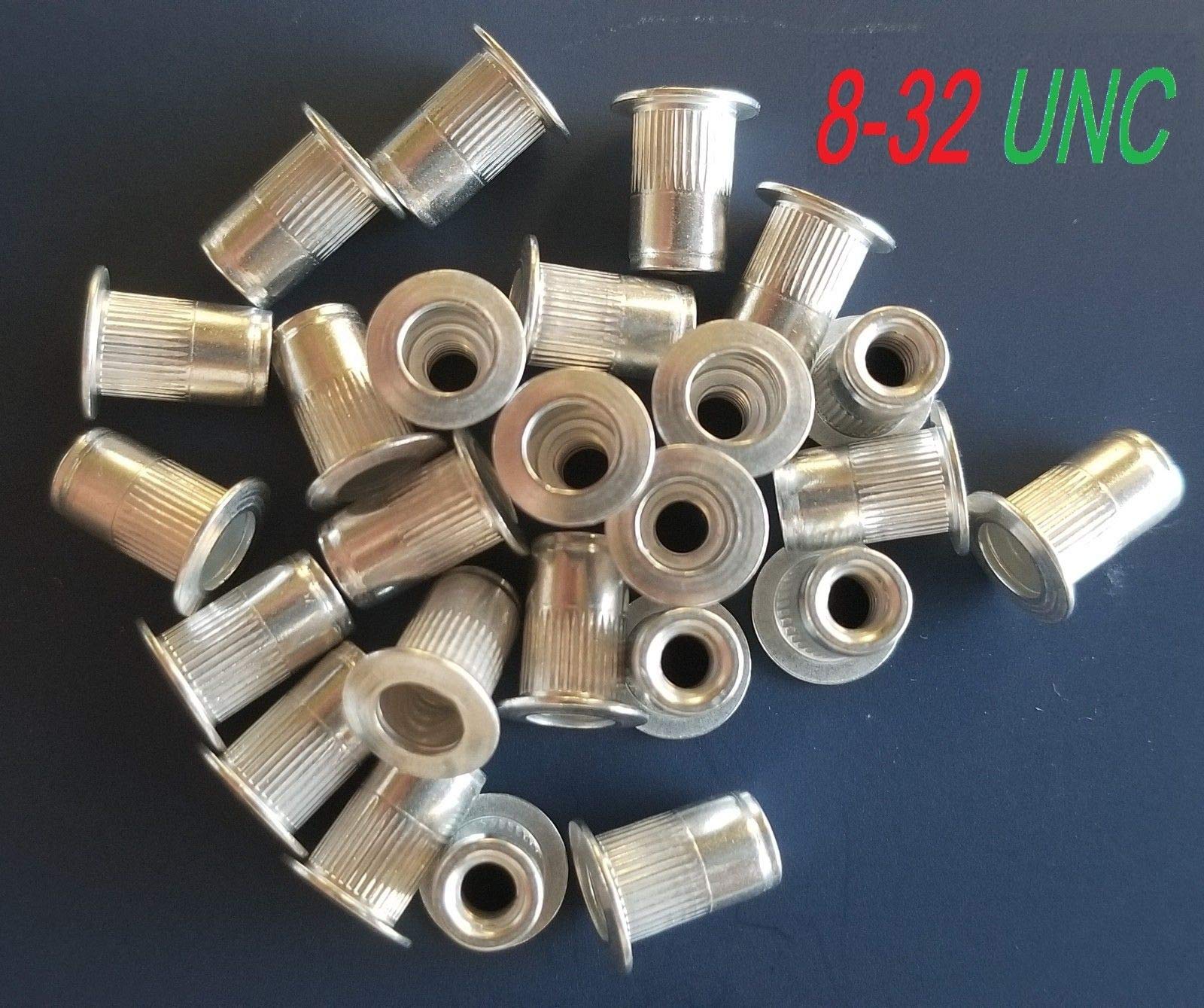Lot De 100 Inserts Filetés Aluminium 10-24 (Rivnut) - Pour Fixation Robuste, Neufs