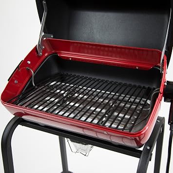 Americana Electric Cart Grill with wire shelf, Satin Black
