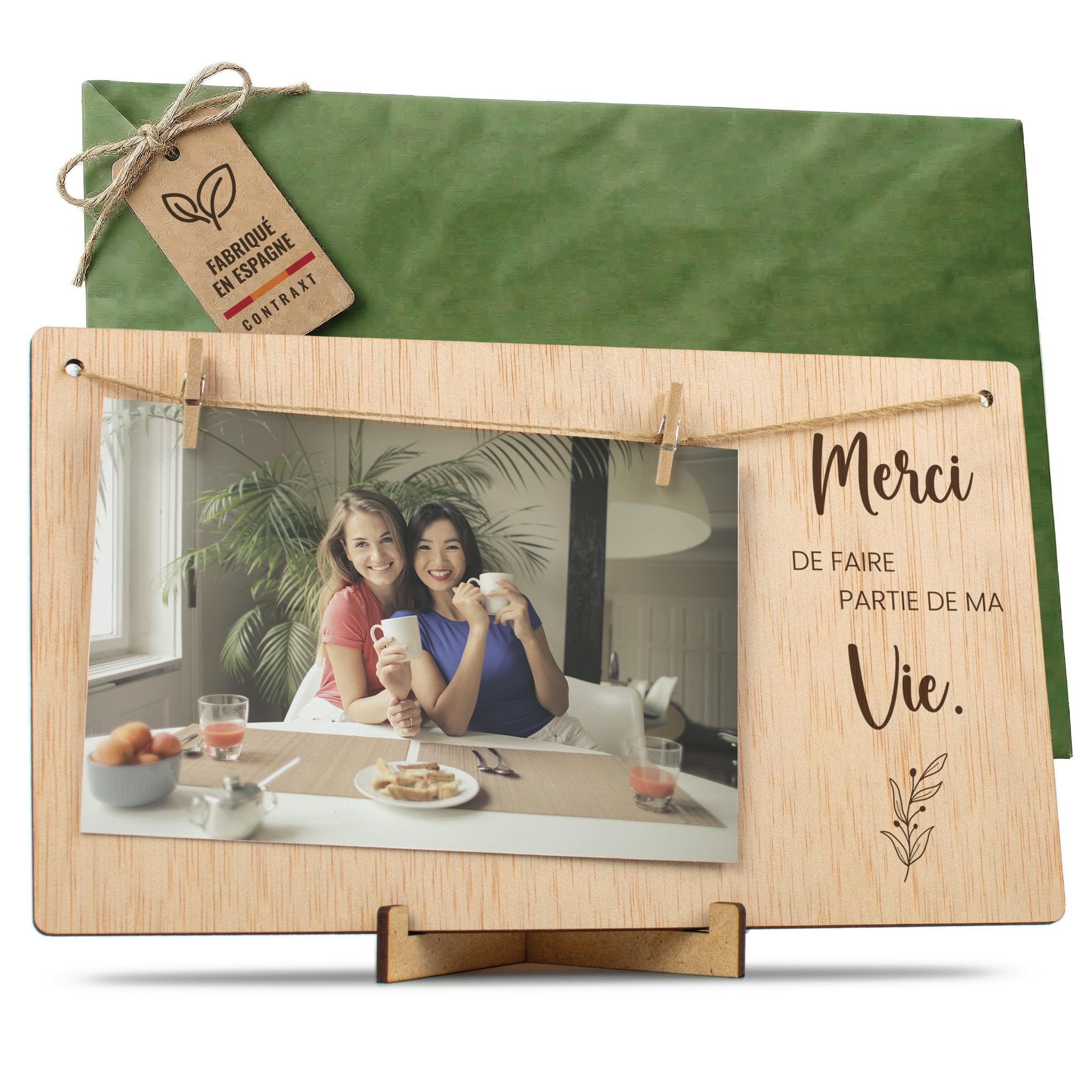 CONTRAXT Marco de Fotos Mama Dia de la Madre. Colgar fotos con pinzas madera natural ideas regalos detalles para mama postal madre primeriza wonderful original (Madre ES) — view 59