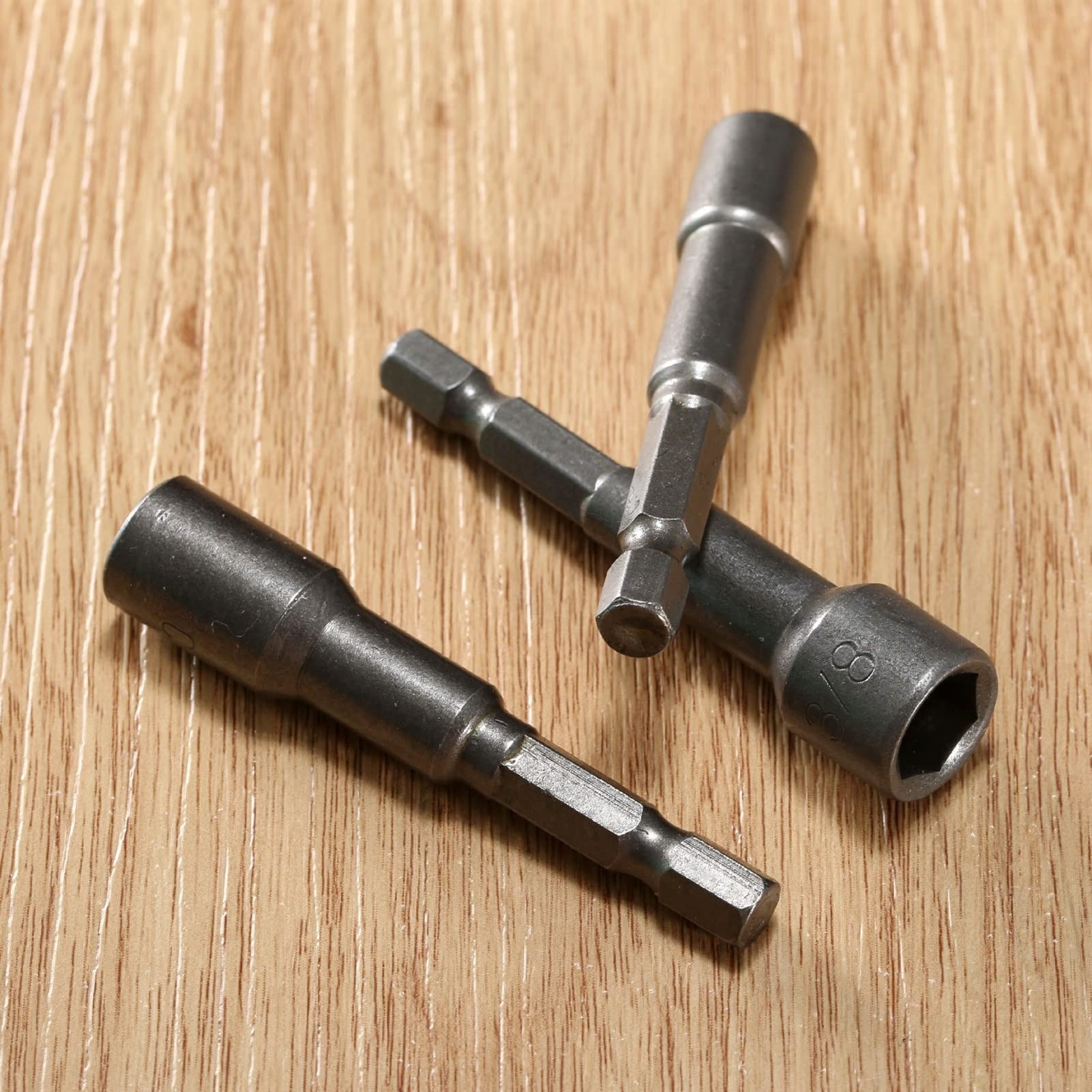 Klucz nastawny ze stali nierdzewnej, klucze nastawne szczękowe, 3 sztuki 1/4 3/8 5/16 cala, klucze nasadowe do śrubokrętów, magnetyczny adapter do wkrętarek udarowych, wiertło, narzędzia z chwytem