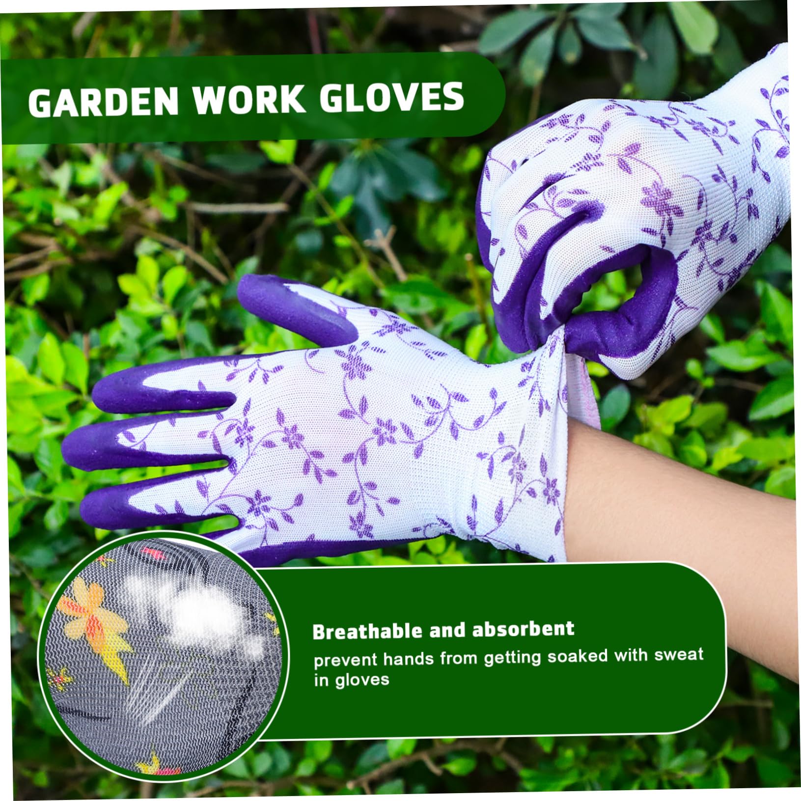 OFFSCH Gloves for Work 3 Pair Large Gardening Gloves Men's Work Mittens Durable for Construction Welding