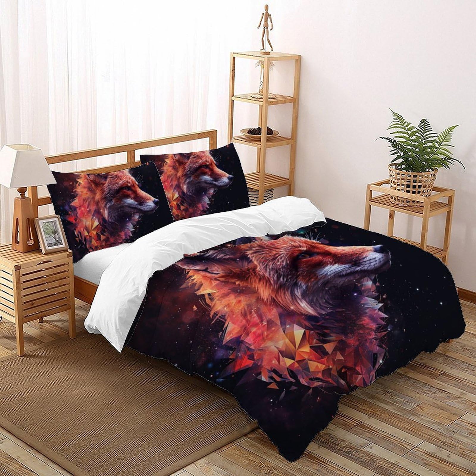 Housse de couette simple 3D enfants fermeture éclair pour enfiler la couette sans effort