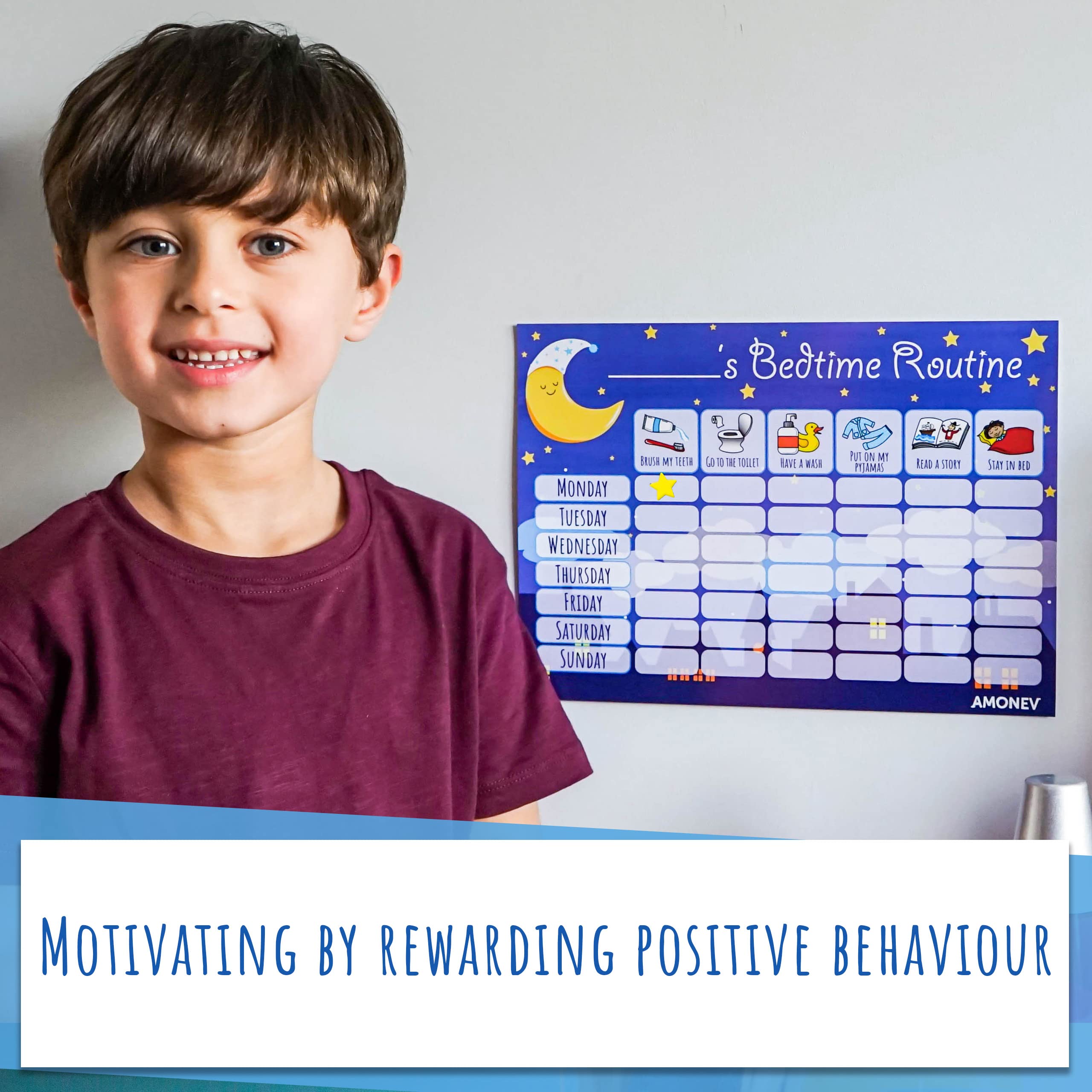 kids2learn Children's Morning & Bedtime Routine Reward Charts