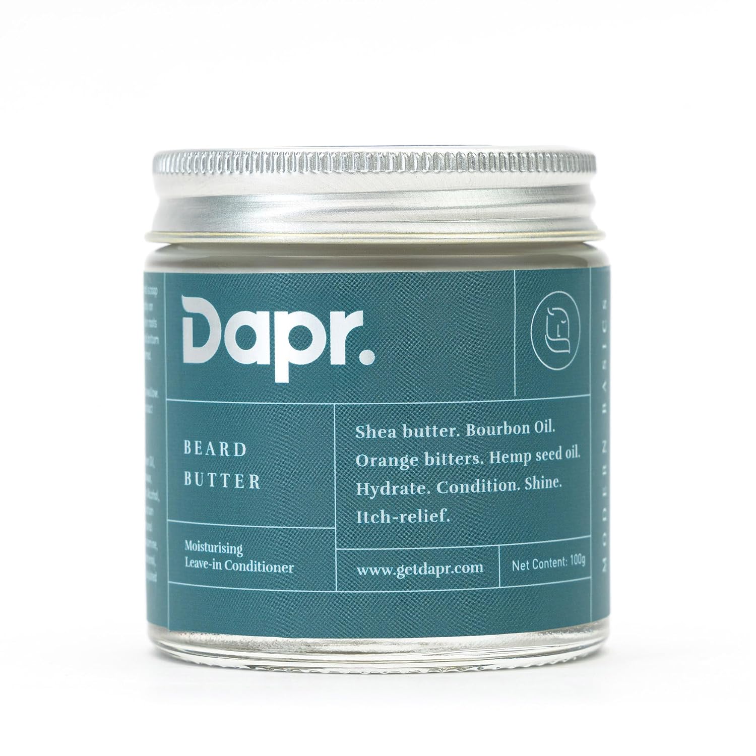 Product image of Dapr. Beard Butter (100 grams) |Hydrating and Nourishing with Shea Butter, Bourbon Oil, Orange Bitters & Hemp Seed oil for Softer & Smoother Beard|