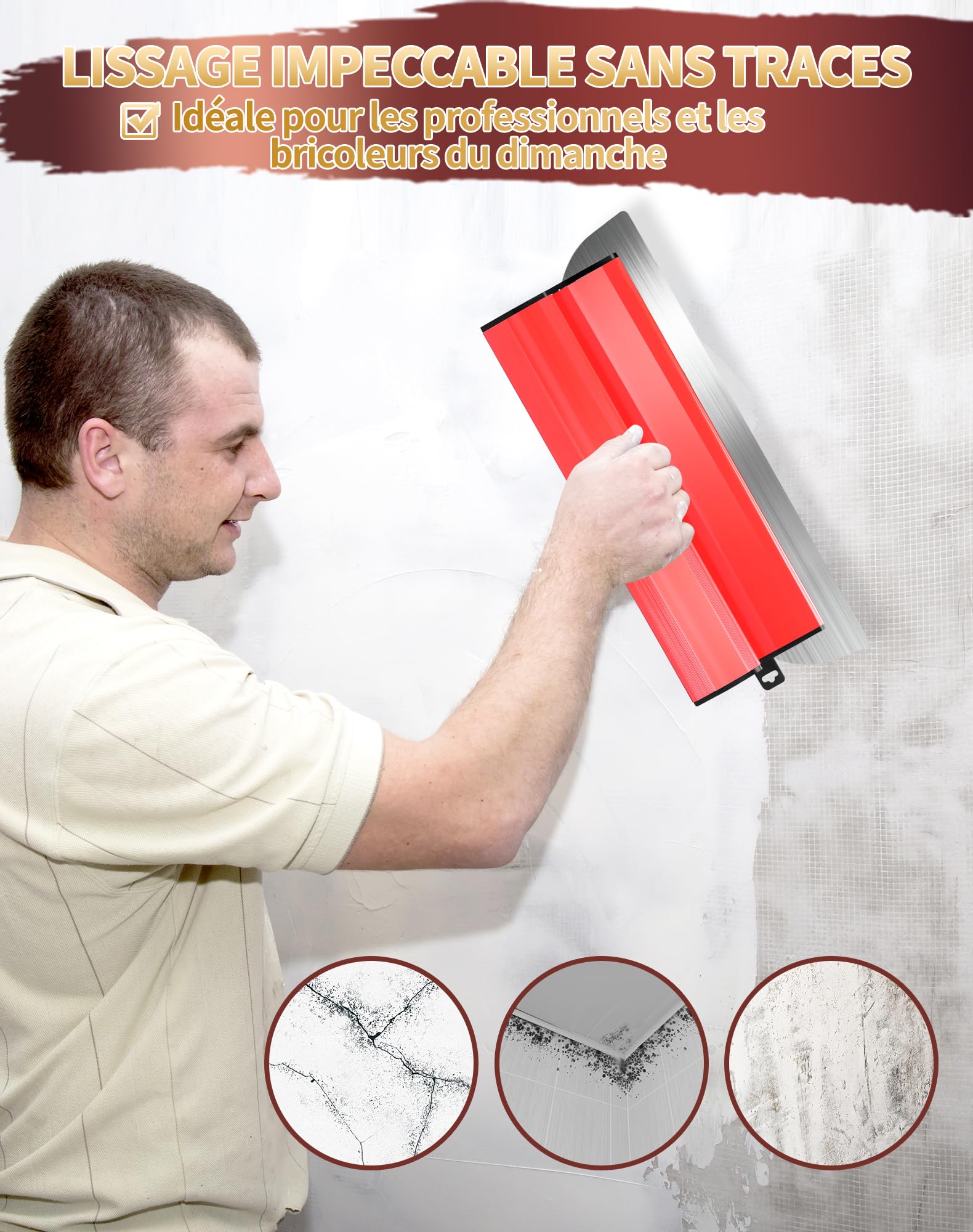 LAOYE Zestaw szpachli powierzchniowych 60 cm 40 cm 25 cm ostrze ze stali nierdzewnej narzędzie 15 cm 10 cm