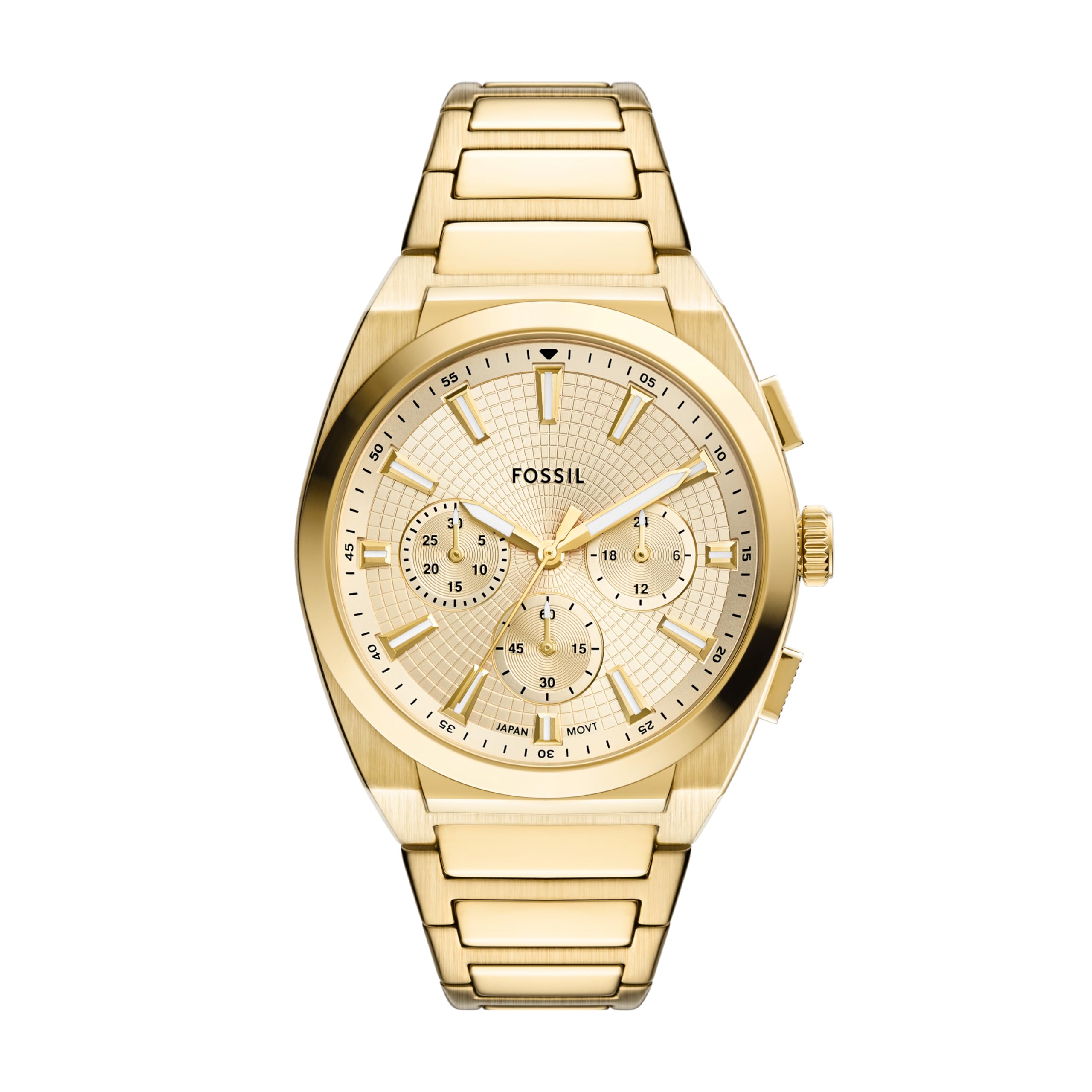Fossil Men's Watch, Everett Chronograph Gold-Tone Stainless Steel Watch for Men