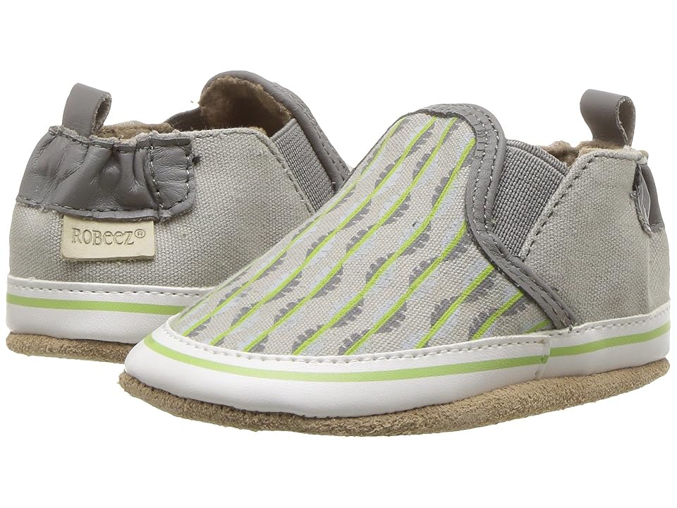 

Robeez Liam Tropical Soft Sole (Infant/Toddler) (Grey) Boy's Shoes, Gray