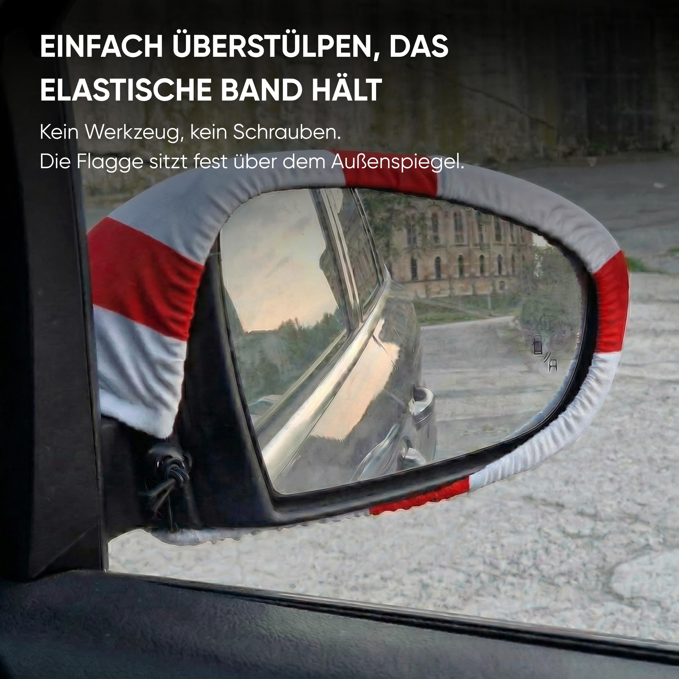 Sonia Originelli Fanset Fanartikel für das Auto Außenspiegelfahnenset Magnetfahnen für die Türen EM WM Fussball, Farbe: England