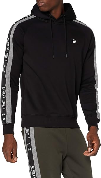 G-STAR RAW Men's Denim Stripe Hooded 