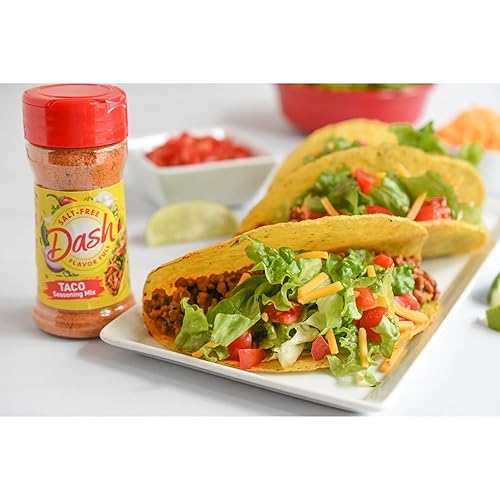 Miniatura 5 de Dash Mezcla de condimentos para tacos sin sal, 2.5 onzas (paquete de 8)