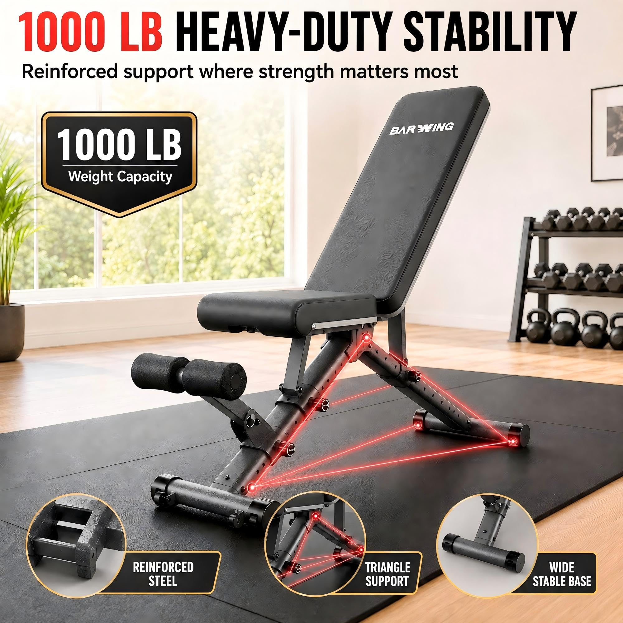 Amazon.co.jp: Barwing Adjustable Training Bench, 4-Way Incline