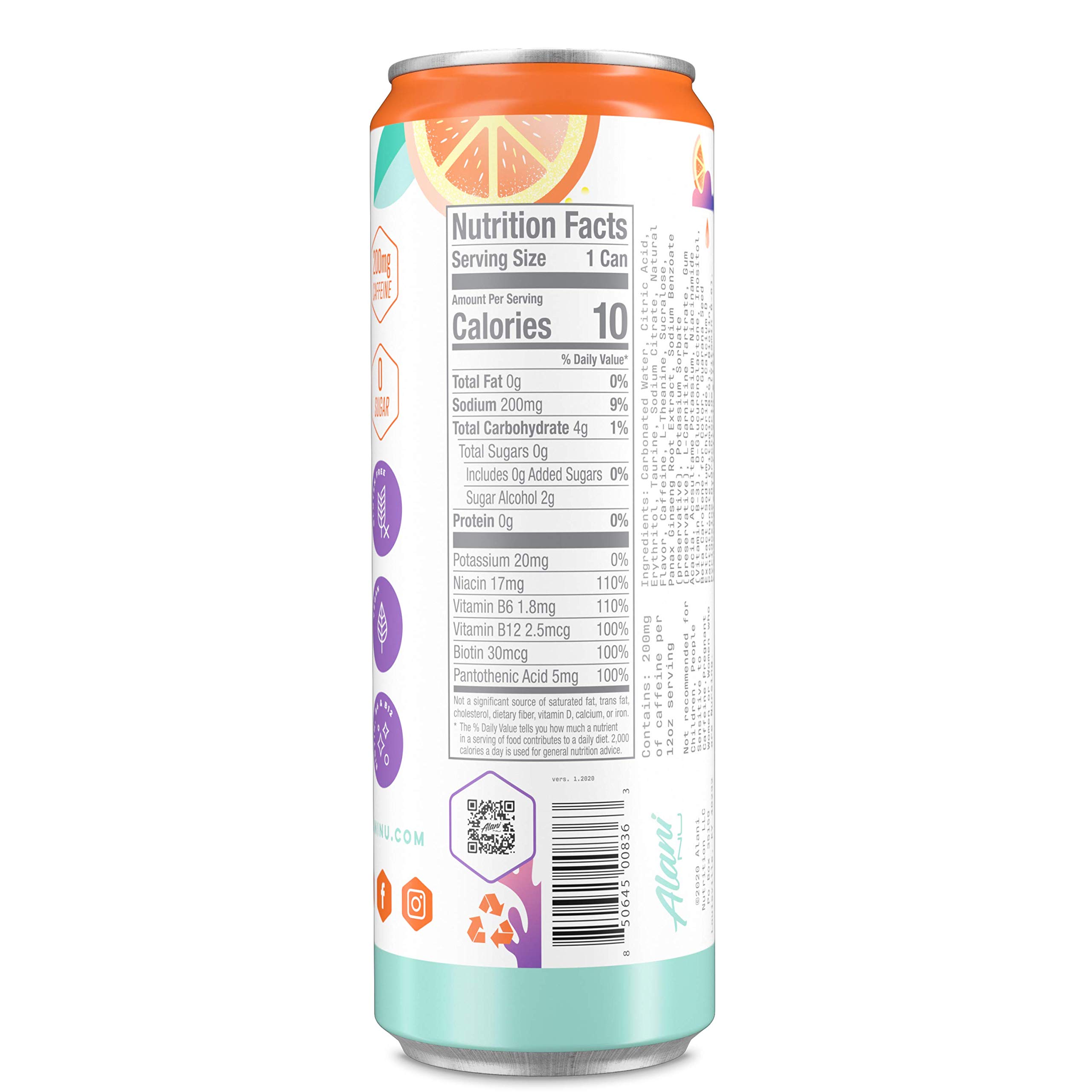 Alani Nu SugarFree Energy Drink, PreWorkout Performance, Mimosa, 12