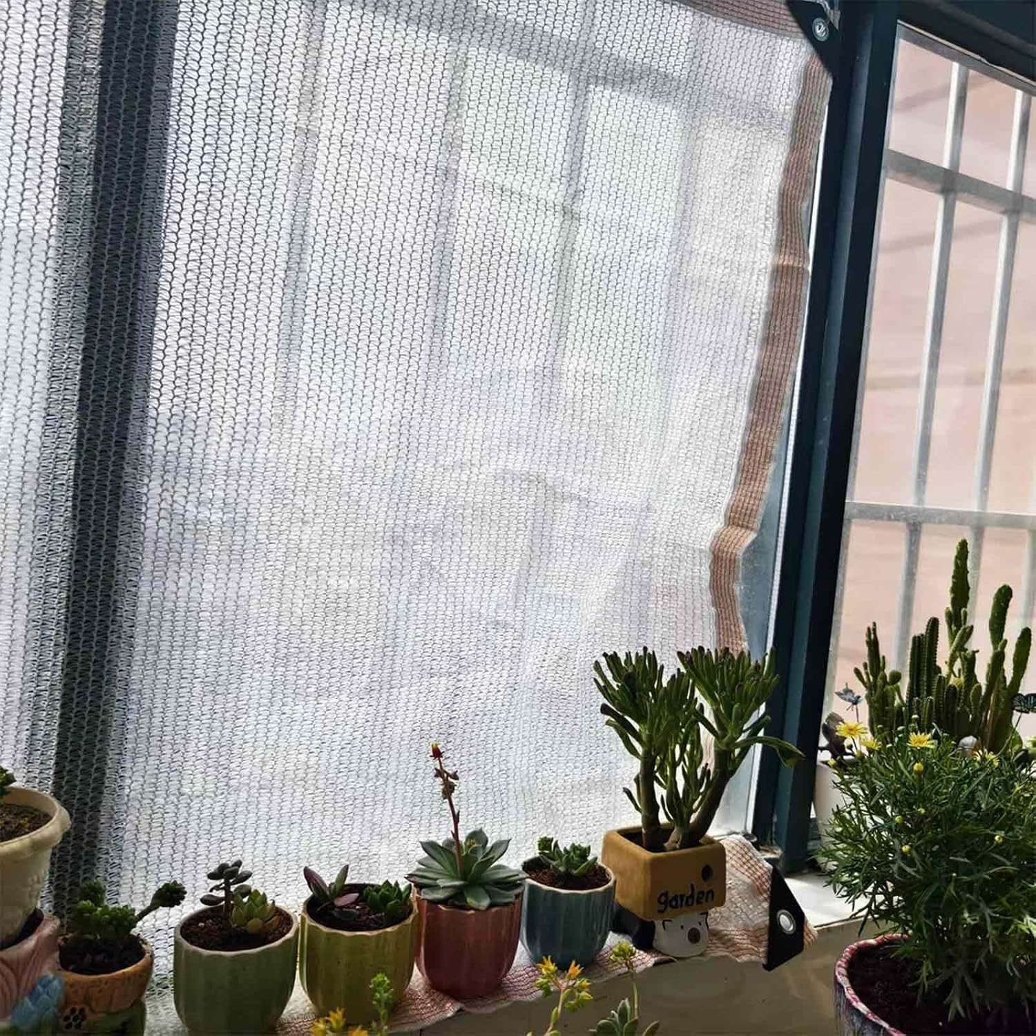 Garden Shade Fabric Sunblock Shade Cloth for Patio, White Shade Net Mesh Tarp with Grommets for Plants Greenhouse Outdoor 1x2.0m 2x3.0m 2x5.0m 3x3.0m 4x5.0m 5x5.0m 6x8.0m 8x8.0m(3x10.0 m/10x32.8ft)