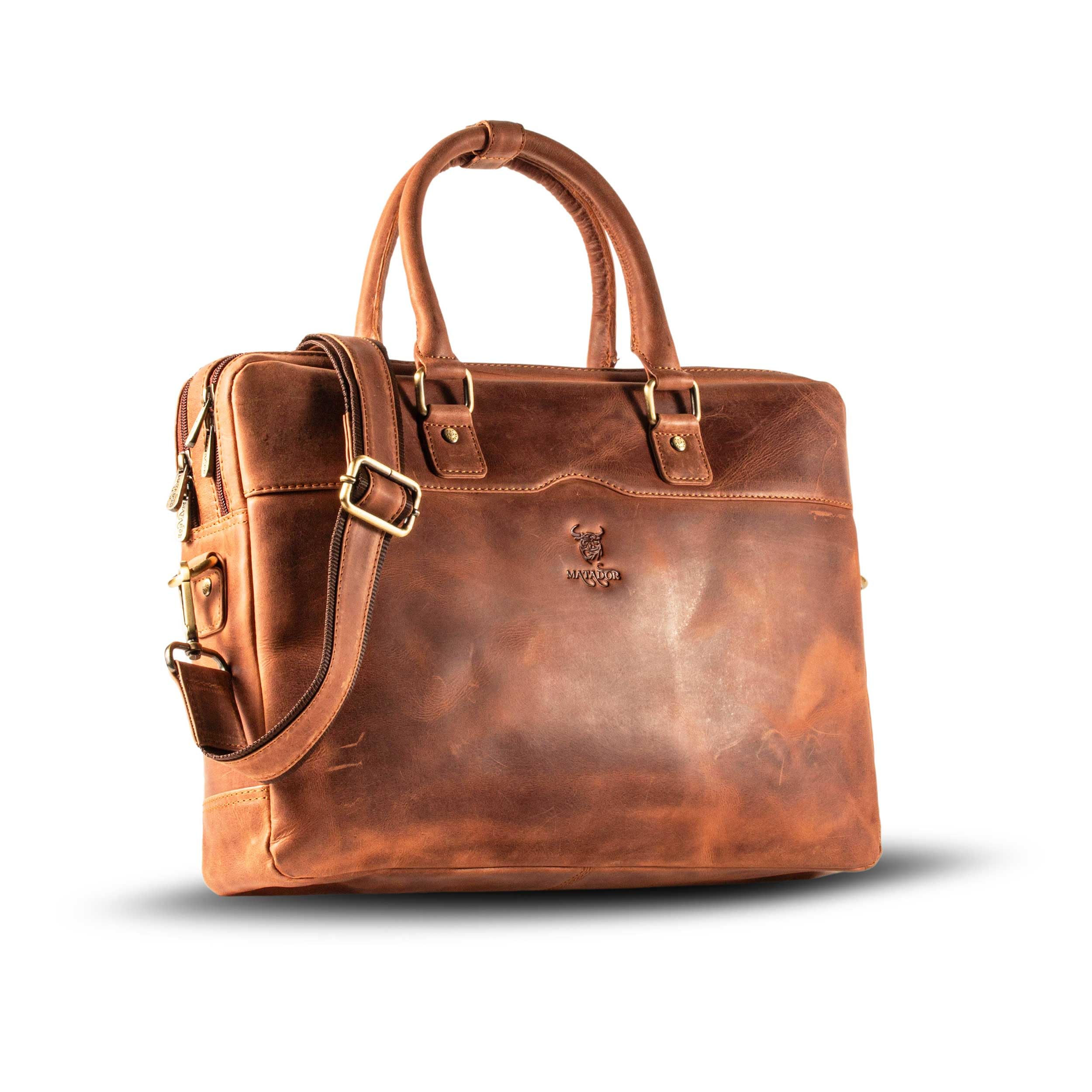 MATADOR Laptoptasche Leder MONACO Handgefertigt
