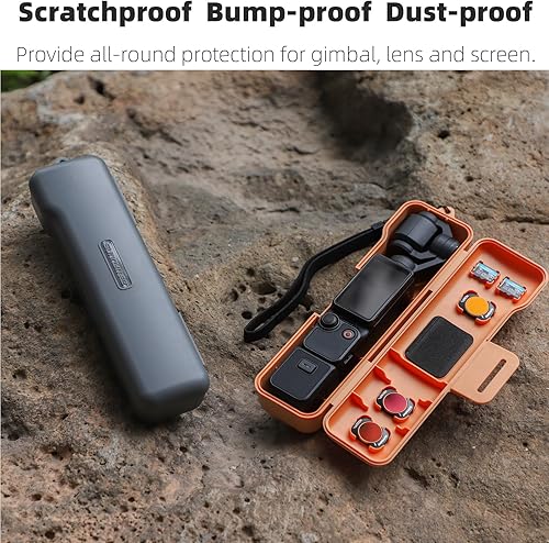 Miniatura 7 de Funda impermeable de viaje para Dji Osmo Pocket 3 Creator Combo Accesorios, con 3 ranuras magnéticas de almacenamiento para filtro CplNd y 2 ranuras