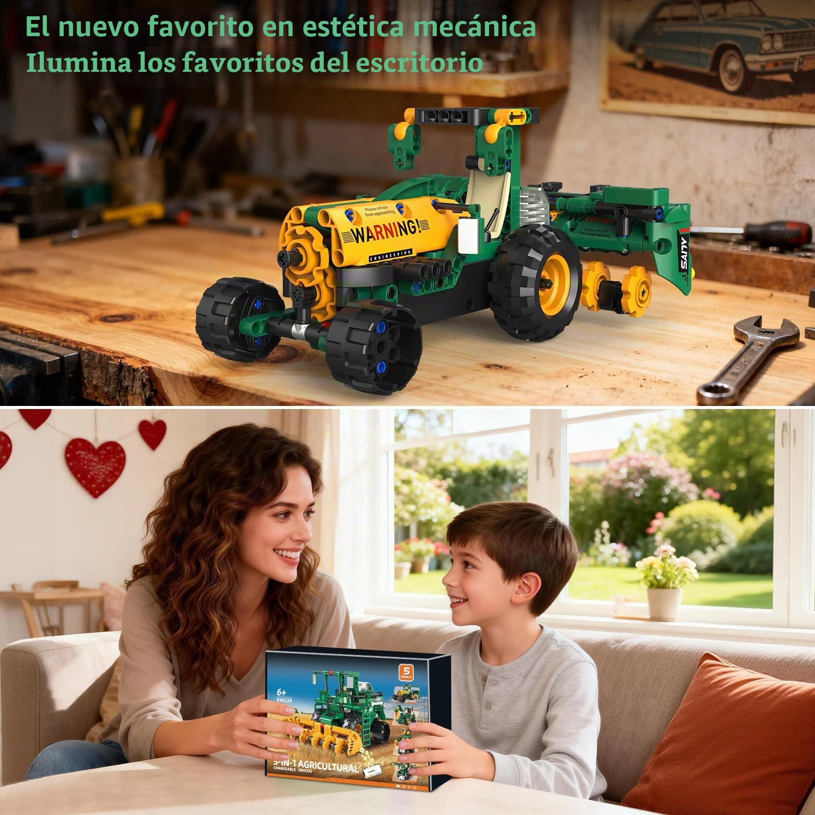 Kits Robot Technic 5 en 1 para Niños 6-14 Años, Aplicación y Control Remoto Set de Construcción Robotics Cosechador/Arador/Camión Cisterna, Robotica Stem Programables, Regalos para Niños