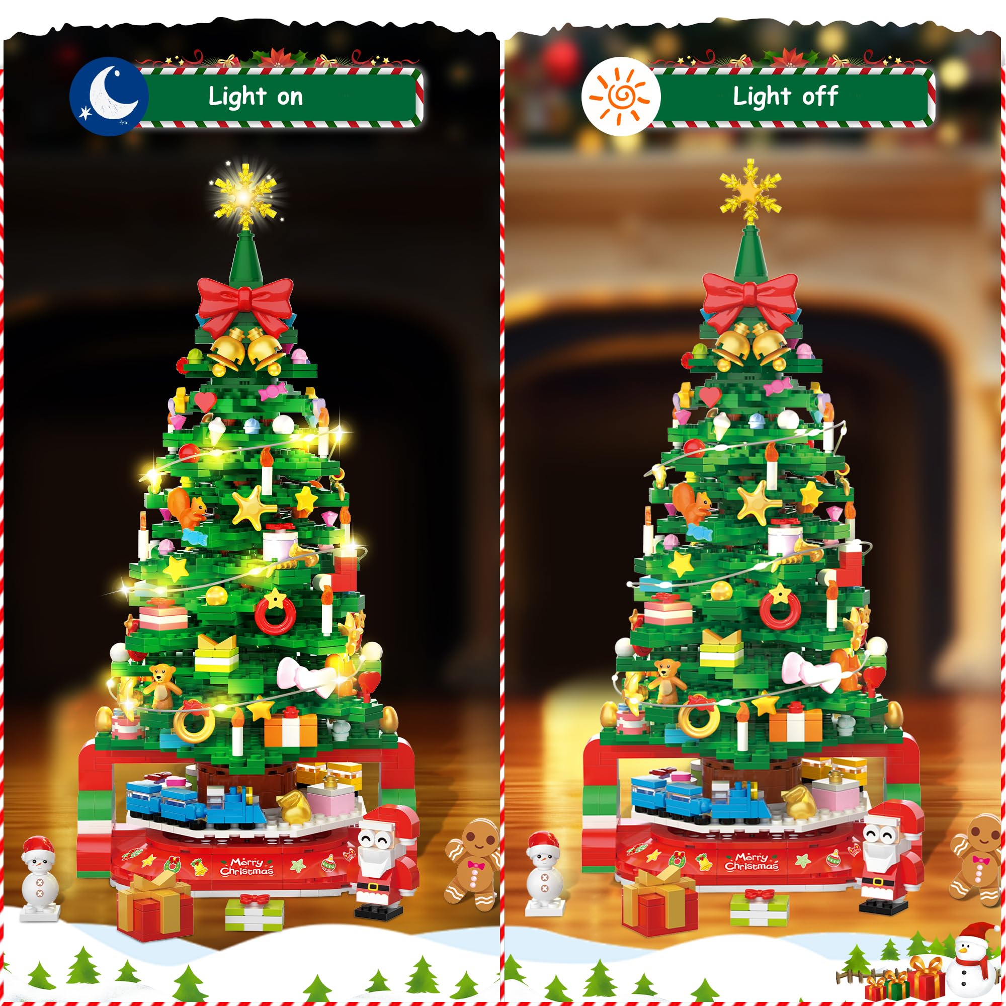 Calendario dell'Avvento con albero di Natale, colore: verde