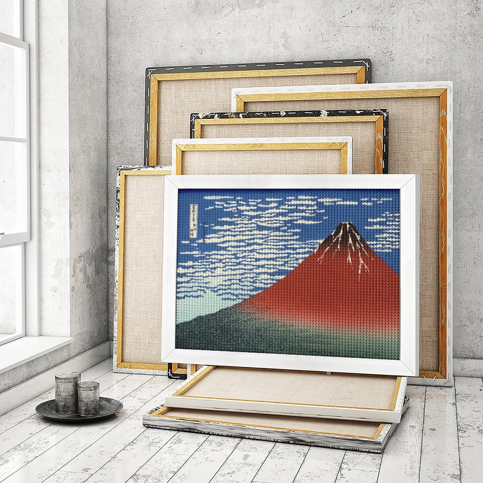 Amazon.co.jp: ダイヤモンドアート 凱風快晴 葛飾北斎 5Dダイヤモンド