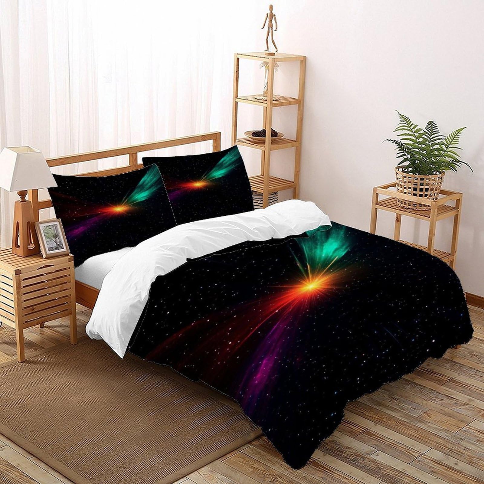Housse de couette microfibre pour grand lit parure de lit adulte sports theme 260x220 douillette