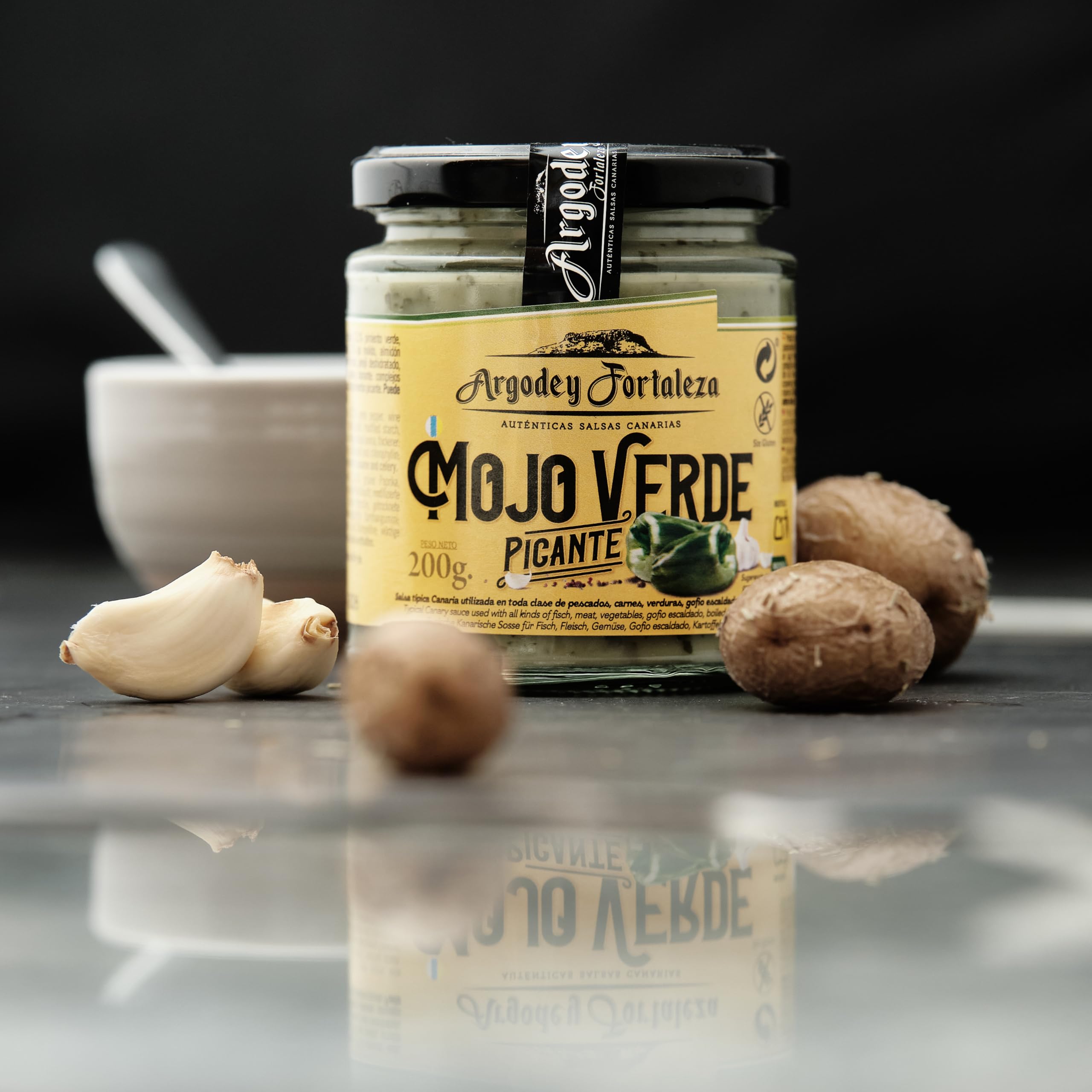 Argodey Fortaleza Mojo Verde Picante 200g - Autentica Salsa Canaria para Untar