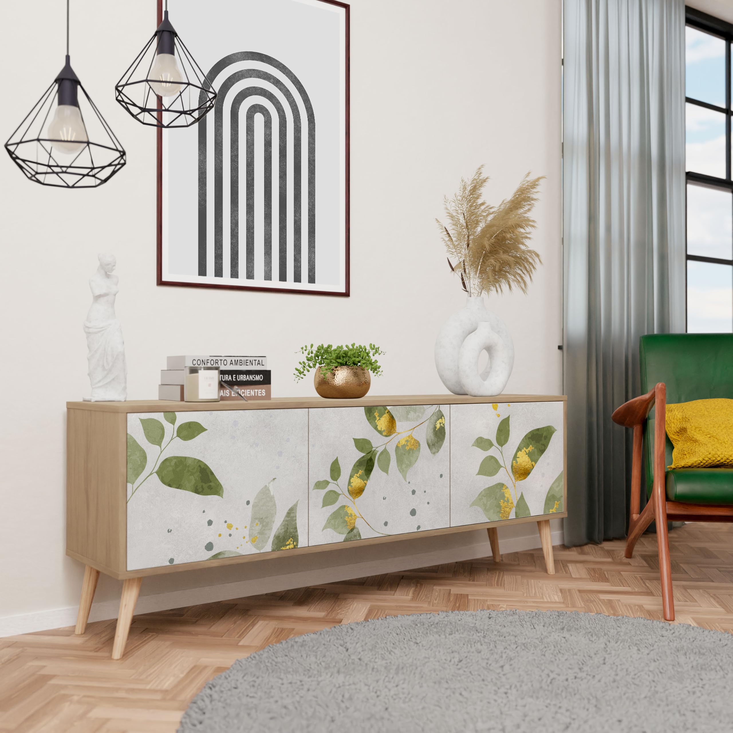 Cassetto TV HEALANCY 3 Porte Moderno Storage/Shelf - Dettaglio