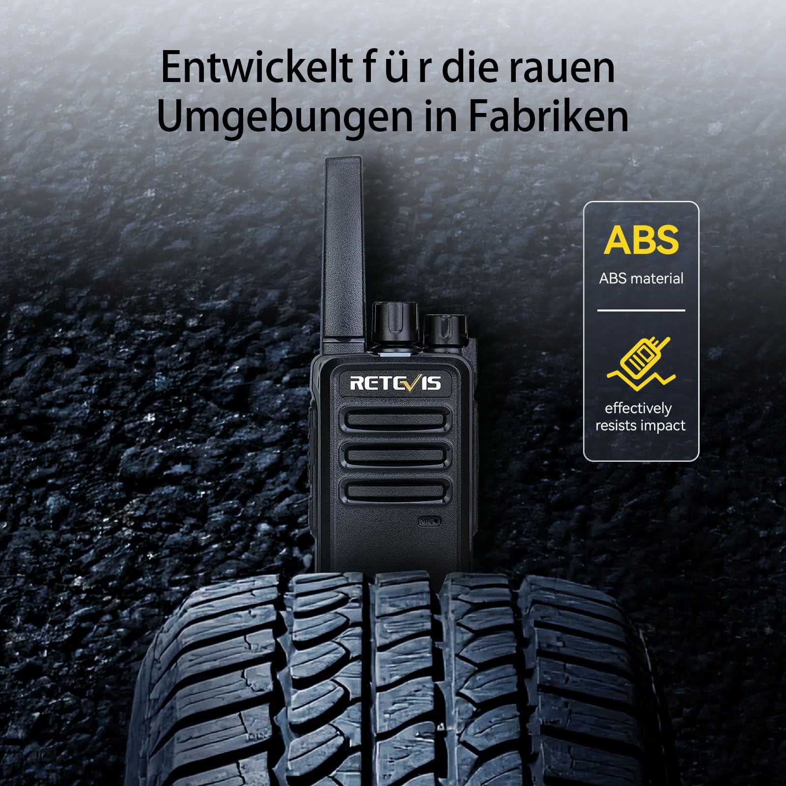 Retevis RT668 Funkgerät, Walkie Talkie Professionell Robustes, Funkgeräte Set Headset, 6 Wege Ladegerät, PMR446, VOX Handfunkgeräte mit Großer Reichweite für Hersteller,Lagerhaus(6 Stück, Schwarz)