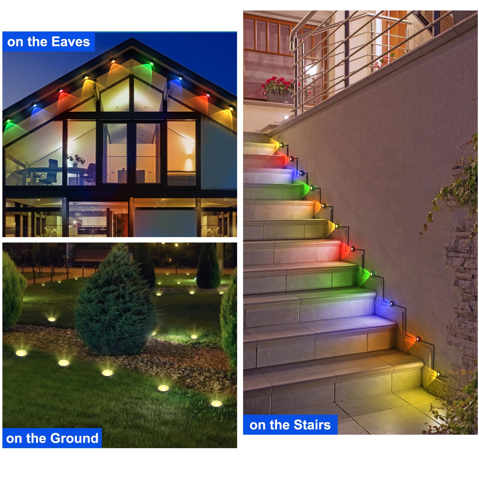 Rope Lights Under Eaves Tacobey Permanent Outdoor String Lights