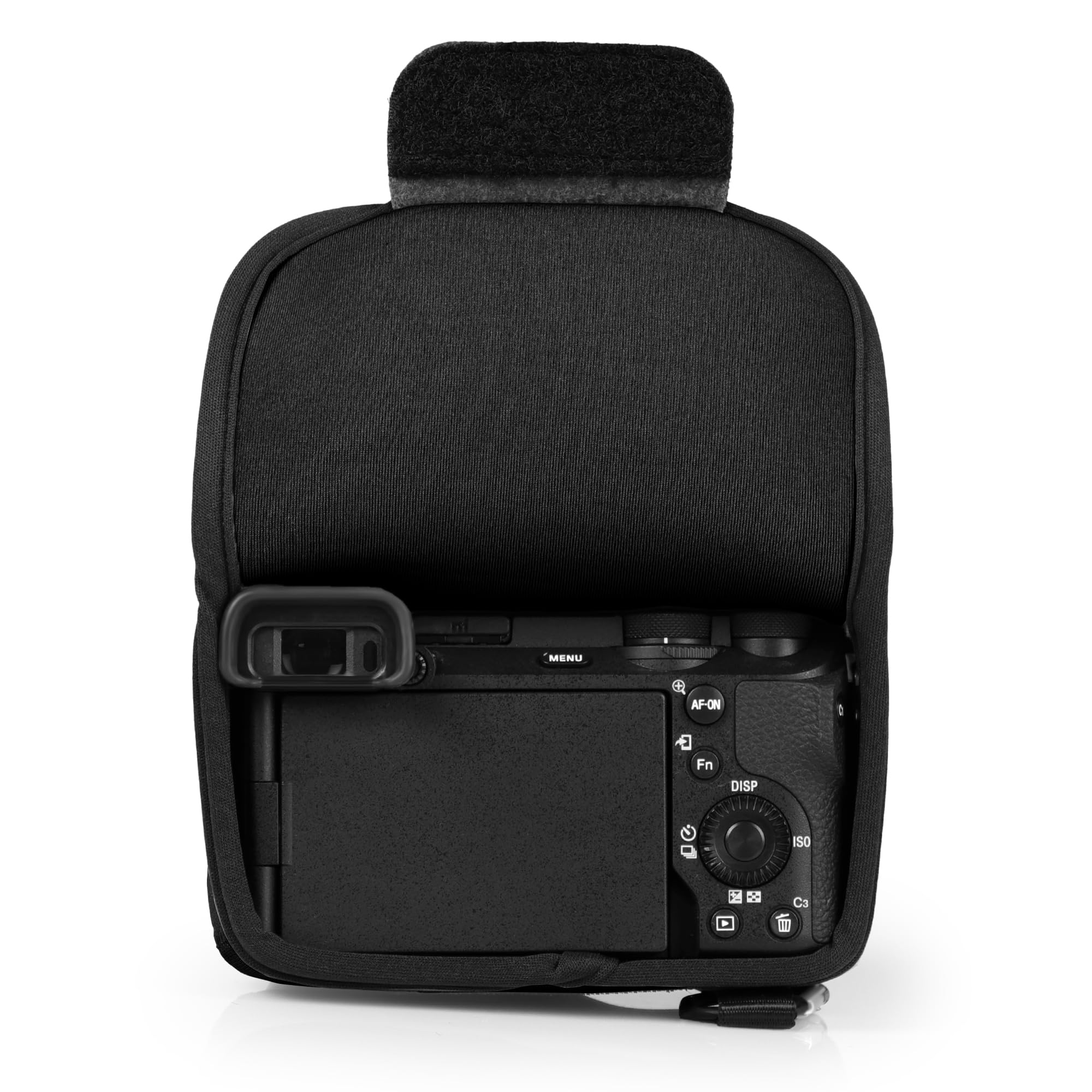 MegaGear Funda de Neopreno para Sony Alpha a6700 (16-50mm)- Bolsa de Fotografía Digital Estilizada y Protectora (Negro)
