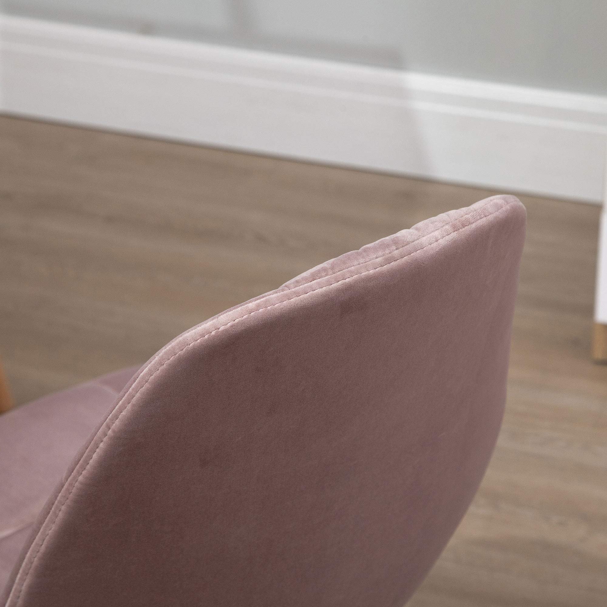 Vinsetto Sedia da Ufficio Girevole Ergonomico, Regolabile, Rosa