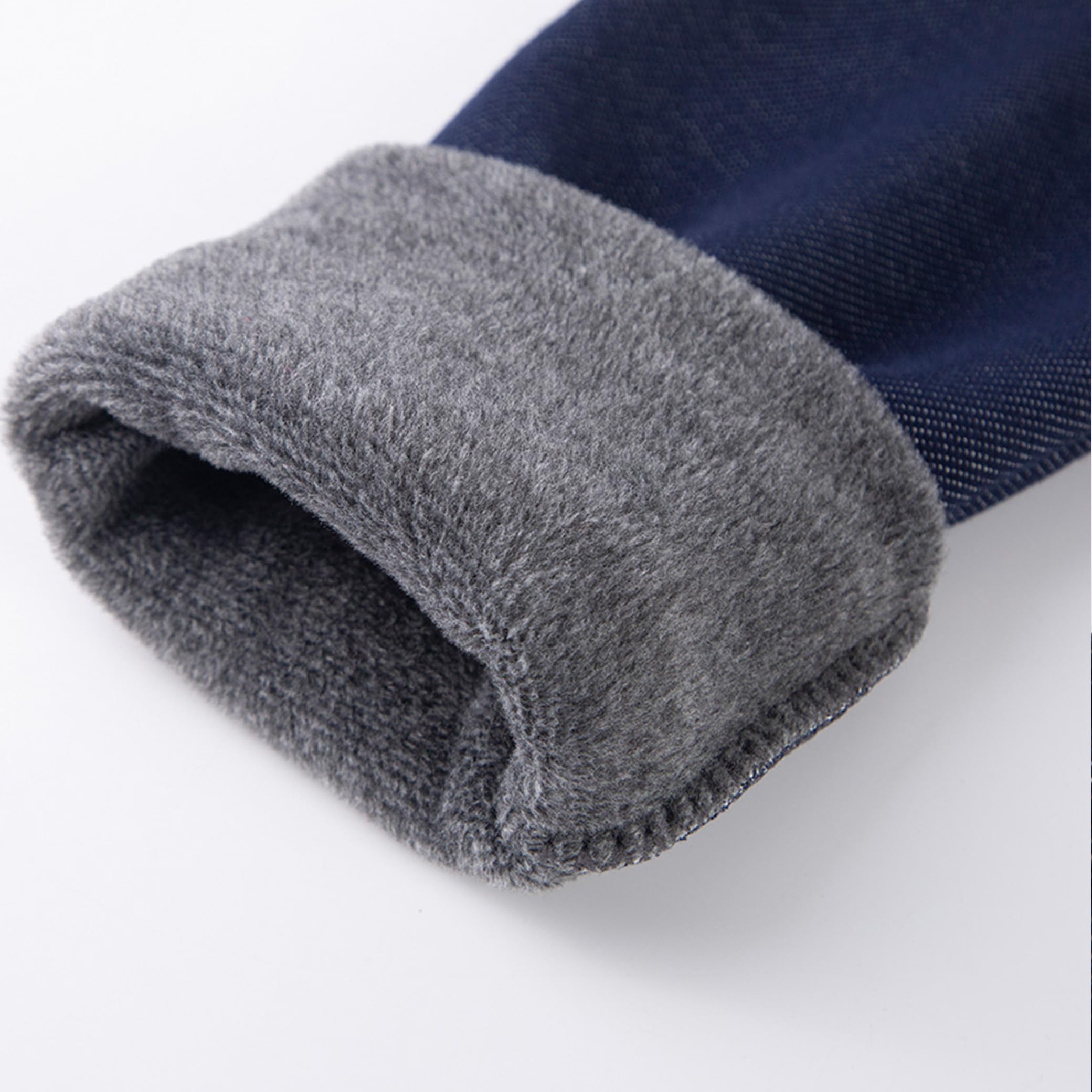 Kiench Leggings termici da ragazza, foderati, spessi, in cotone, confezione da 2