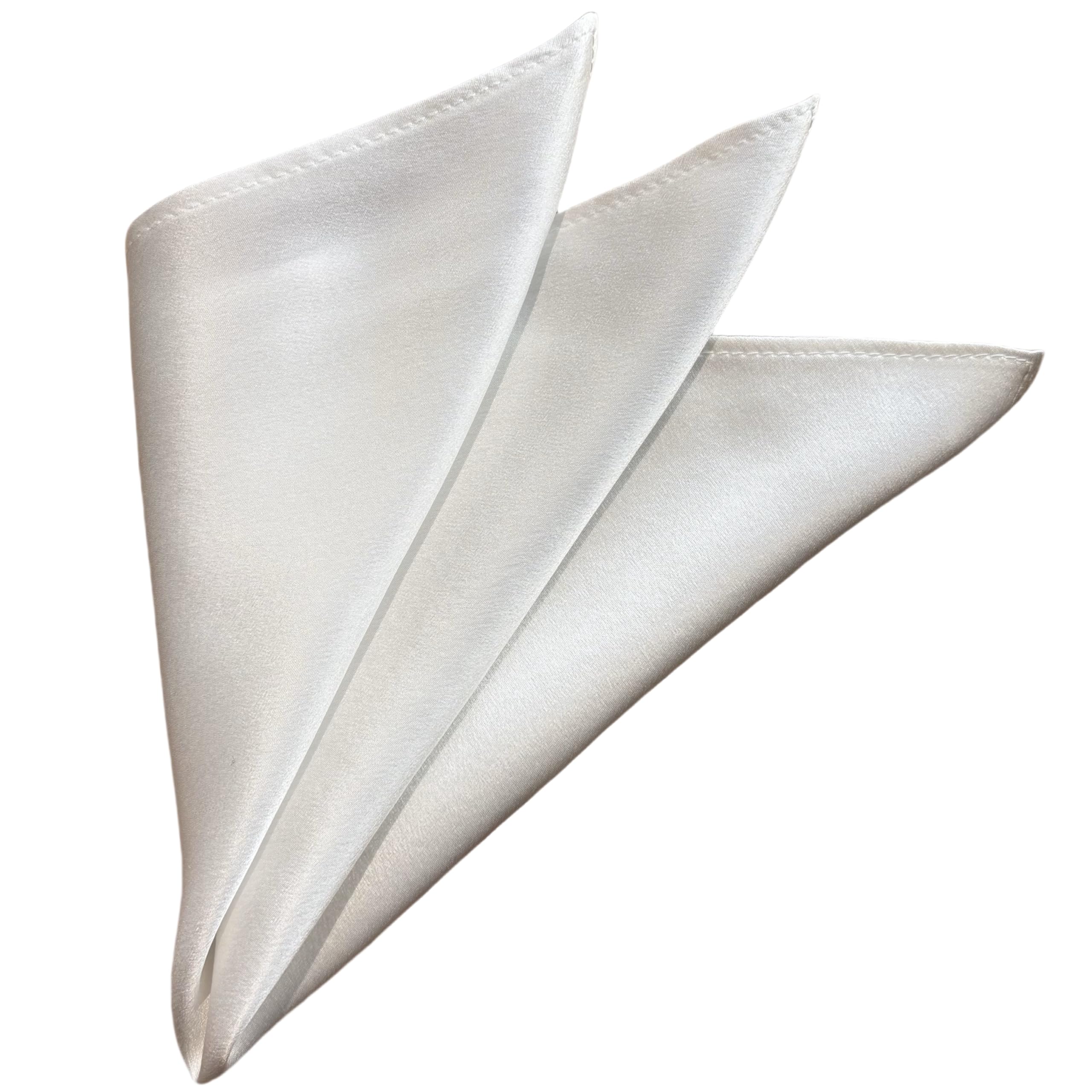 Elegant Pocket Square White, 100% Pure Silk, Dimensionally Stable Thanks to 22 Momme Density, Optimal Size 30 x 30 cm-image-27