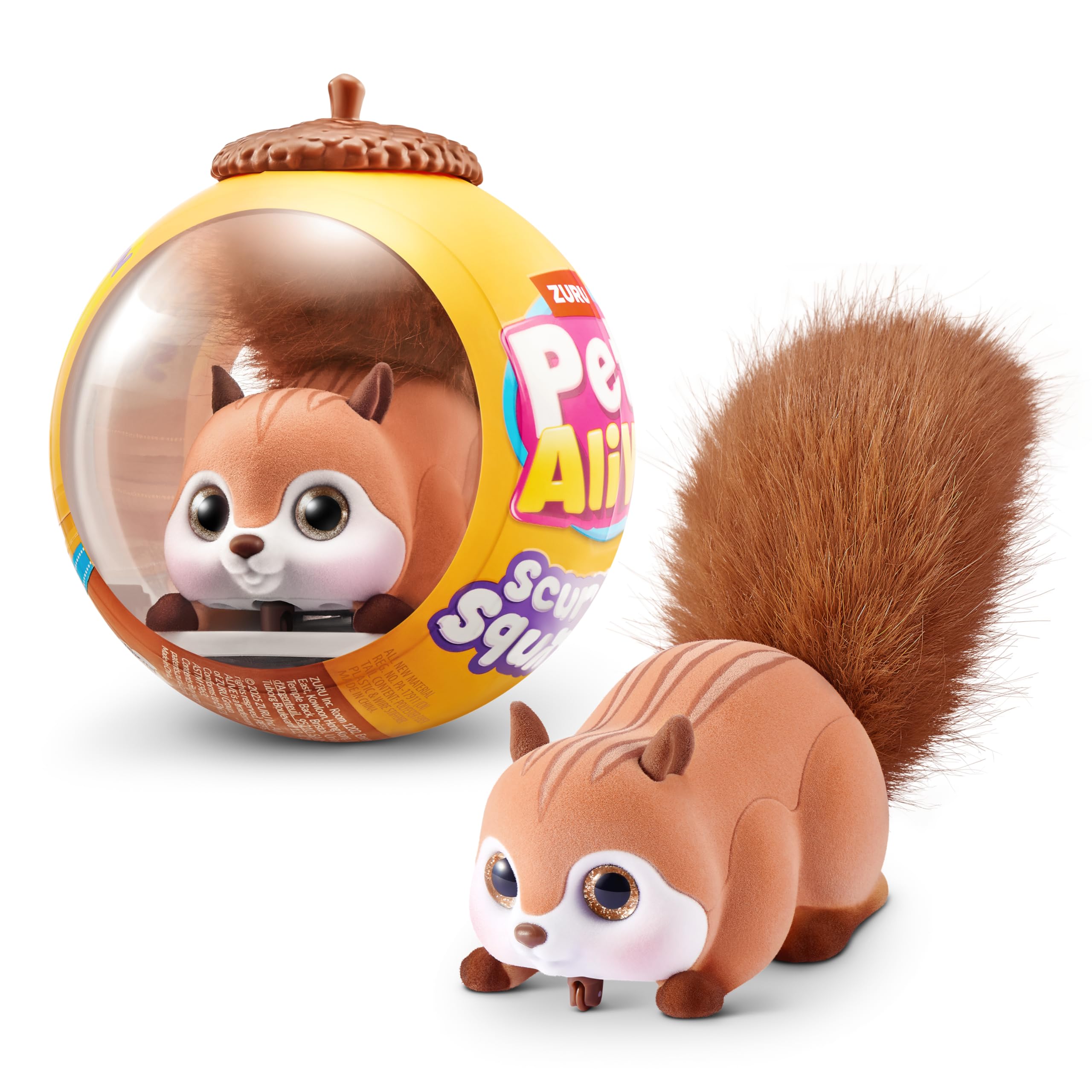Character Options Zuru Pets Alive Scurry'n Squirrel Interactive Robotic Pet Toy Brown