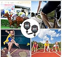 Vista 6 de Cronómetro digital cronómetro, cronómetro deportivo, cronómetro de pantalla grande, cronómetro digital de mano multifunción cronógrafo electrónico