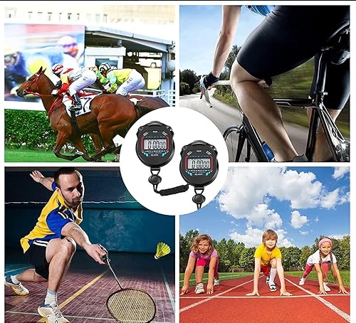 Miniatura 7 de Cronómetro digital cronómetro, cronómetro deportivo, cronómetro de pantalla grande, cronómetro digital de mano multifunción cronógrafo electrónico
