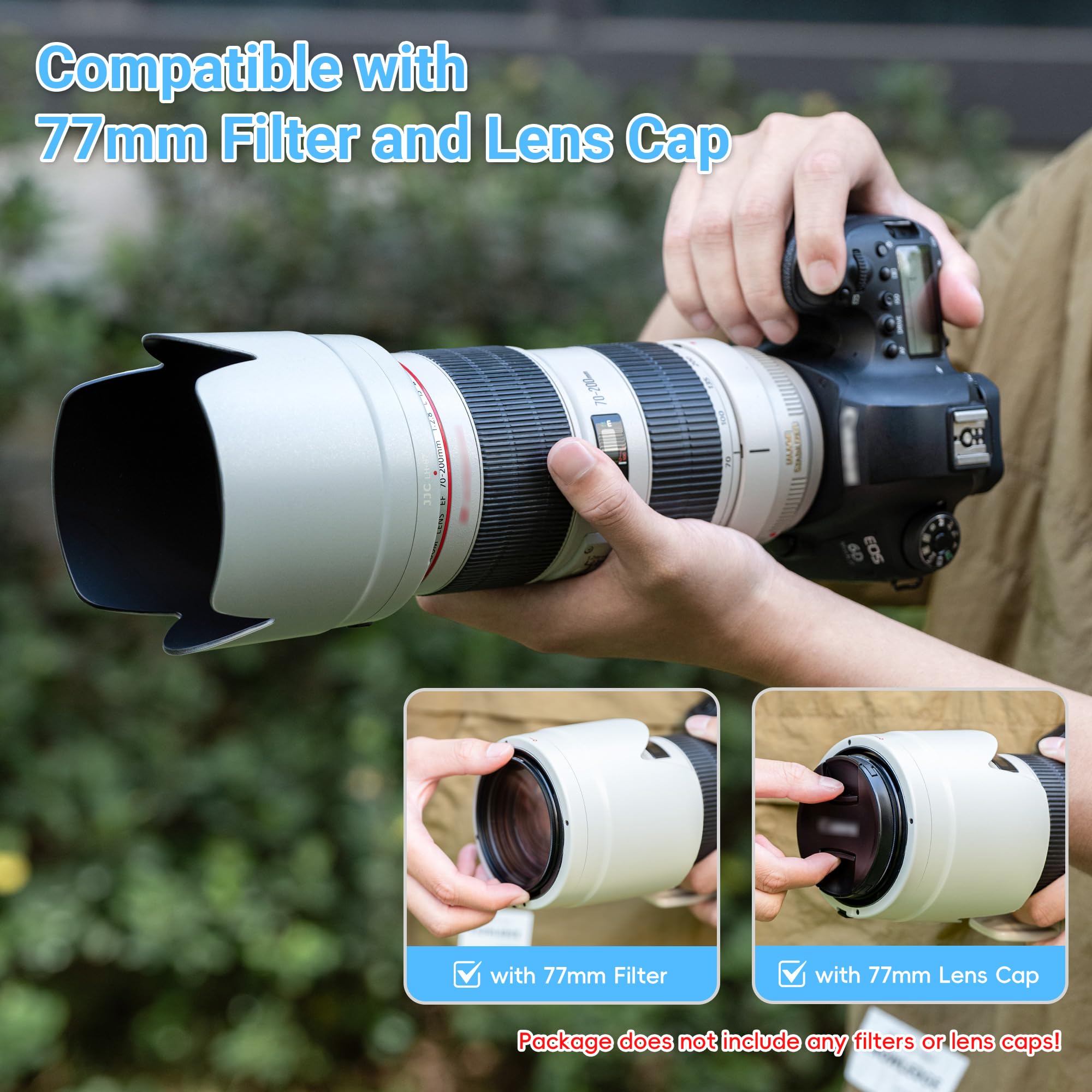 Canon EF 70-200mm f/2.8L IS II USM 白レンズ Amazon | JJC レンズフード 白 花形 Canon EF 70-200 f2.8l IS II USM