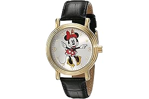eWatchFactory Exclusive Minnie Mouse Ani-Mated Vintage Articulating Hands Analog Quartz Watch