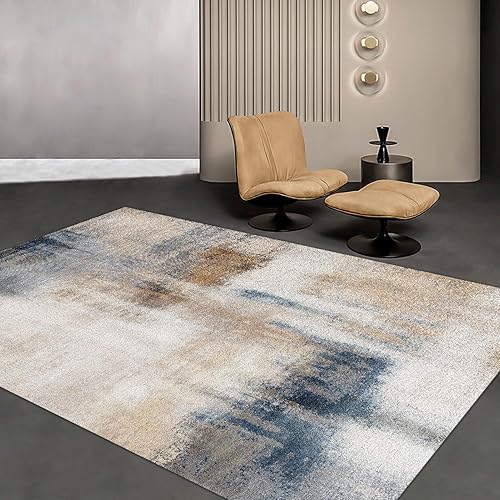 Miniatura 7 de OMERAI Alfombra lavable de 5 x 7 pies, abstracta, lavable a máquina, ultrafina, antideslizante, resistente a las manchas, moderna alfombra para