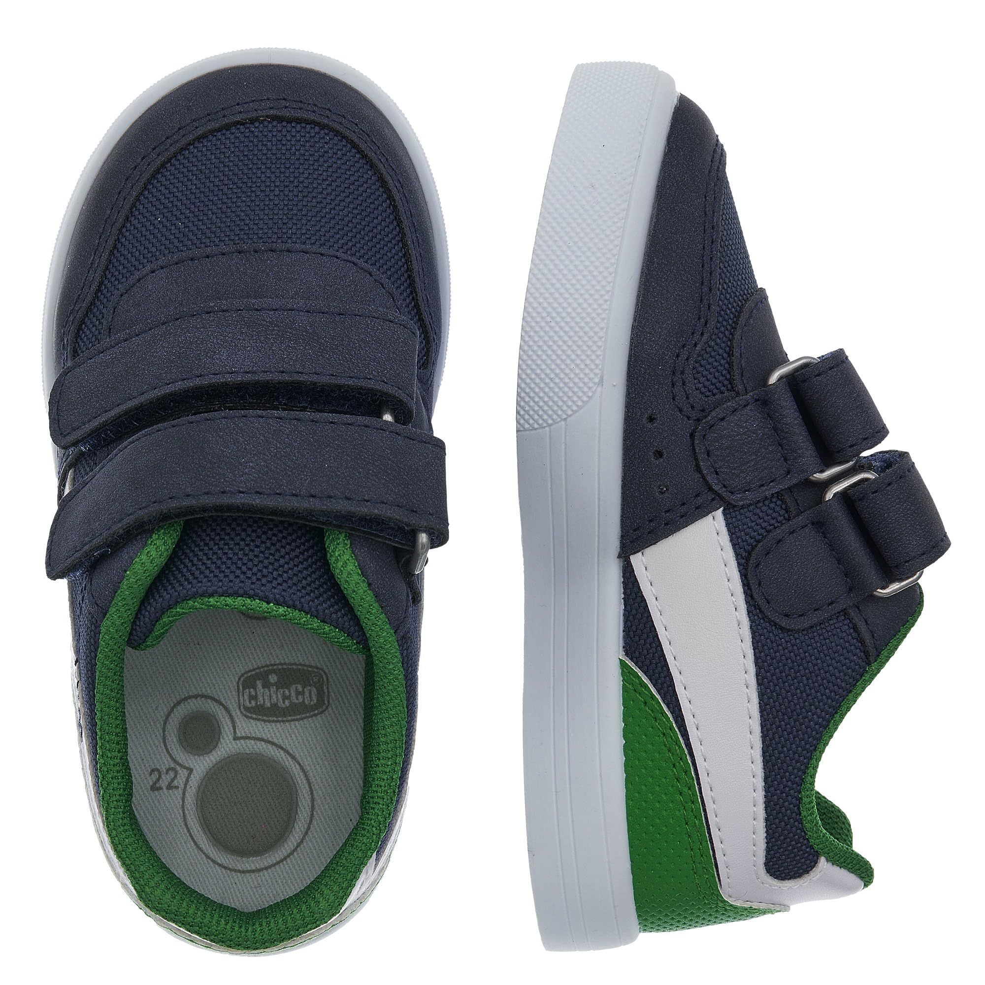 Chicco Unisex-Child Cambridge-SneakersSneaker with Double Velcro, Blue, 20 EU