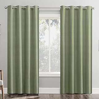 Sun Zero Columbia 2-Pack Thermal Energy Saving 100% Blackout Grommet Cur...