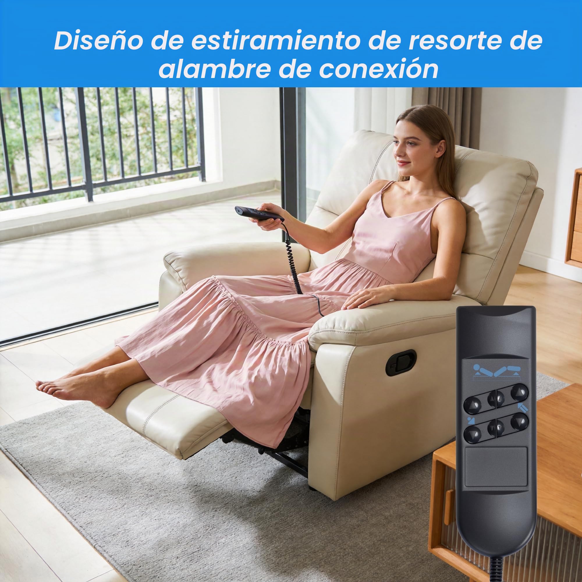 Fromann Control Remoto de Mano reclinable Silla reclinable Controlador eléctrico Auricular de Repuesto con 6 Botones 5 Pines conexión para Cama de Hospital Ajustable Silla elevadora eléctrica